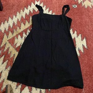 Black cotton on mini dress